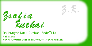 zsofia rutkai business card